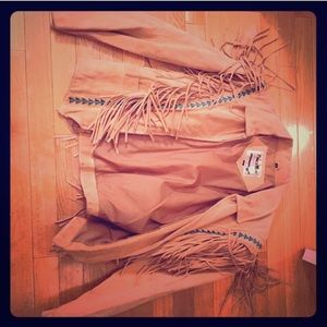 Vintage fringe suede jacket